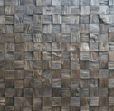 Фото товара Деревянная мозаика Tarsi Капа венге, дуб колотый/брашированный