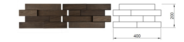 Фото товара Деревянная панель для стен EcoWood Дуб цвета каштан