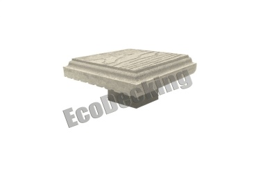 Фото товара Комплект крышка+юбка столба из ДПК для ограждения EcoDecking Standart